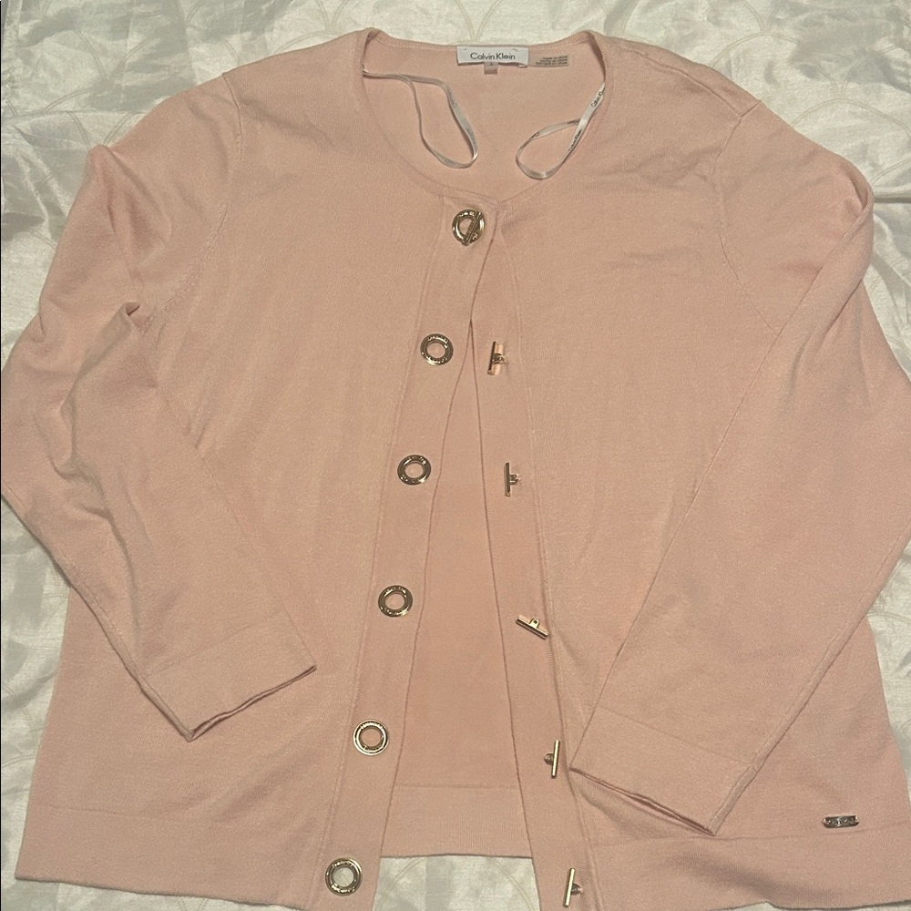 Calvin Klein Light Pink Cardigan